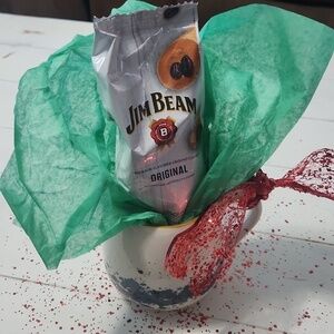 Gift Set (Unisex) Oversized Ceramic Mug w/ Jim Beam Original 4oz